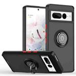 For Google Pixel 7 Pro Q Shadow 1 Series TPU + PC Phone Case with Ring(Black+Red)