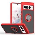 For Google Pixel 7 Pro Q Shadow 1 Series TPU + PC Phone Case with Ring(Red)