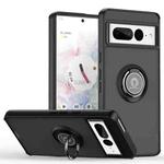 For Google Pixel 7 Pro Q Shadow 1 Series TPU + PC Phone Case with Ring(Black+Black)