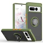 For Google Pixel 7 Pro Q Shadow 1 Series TPU + PC Phone Case with Ring(Green)