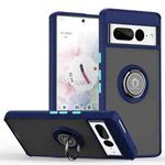 For Google Pixel 7 Pro Q Shadow 1 Series TPU + PC Phone Case with Ring(Royal Blue)