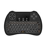 H9 2.4GHz Mini Wireless Air Mouse QWERTY Keyboard with White Backlight & Touchpad for PC, TV(Black)