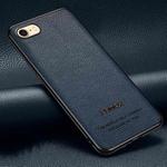 Pasted Leather Litchi Texture TPU Phone Case For iPhone SE 2022 / SE 2020 / 8 / 7(Royal Blue)