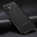 Pasted Leather Litchi Texture TPU Phone Case For iPhone 11(Black)
