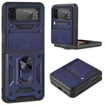For Samsung Galaxy Z Flip4 Sliding Camera Cover Design TPU+PC Protective Phone Case(Blue)