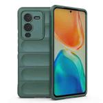 For vivo S15 Pro 5G Magic Shield TPU + Flannel Phone Case(Dark Green)