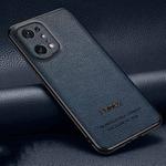 For OPPO Find X5 Pro Pasted Leather Litchi Texture TPU Phone Case(Royal Blue)