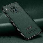 For Huawei Mate 30 Pasted Leather Litchi Texture TPU Phone Case(Dark Green)