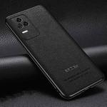 For Xiaomi Redmi K40S Pasted Leather Litchi Texture TPU Phone Case(Black)