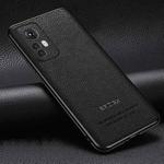 For Xiaomi 12 Pasted Leather Litchi Texture TPU Phone Case(Black)