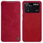 For Xiaomi Poco M4 Pro NILLKIN QIN Series Crazy Horse Texture Leather Phone Case(Red)