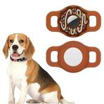 Donut Pet Collar Anti-scratch Shockproof Silicone Cover For AirTag(Brown)