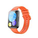 For Huawei Watch Fit 2 Solid Color Silicone Watch Band(Orange)