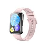 For Huawei Watch Fit 2 Solid Color Silicone Watch Band(Pink)