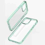 Shockproof TPU + Single-sided Glass Protective Phone Case For iPhone 14 Pro(Translucent Green)