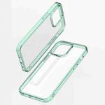 Shockproof TPU + Single-sided Glass Protective Phone Case For iPhone 14(Translucent Green)