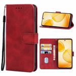For Infinix Hot 12 Play Leather Phone Case(Red)