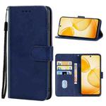 For Infinix Hot 12 Play Leather Phone Case(Blue)