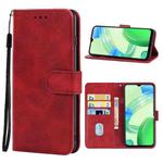 For OPPO Realme C30 Leather Phone Case(Red)