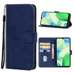 For OPPO Realme C30 Leather Phone Case(Blue)