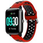 For ID205 / Willful SW021 19mm Silicone Two-color Sports Watch Band(Red+Black)
