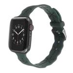 Snowflake Silicone Watch Band For Apple Watch Series 8&7 41mm / SE 2&6&SE&5&4 40mm / 3&2&1 38mm(Green)