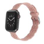 Snowflake Silicone Watch Band For Apple Watch Series 8&7 41mm / SE 2&6&SE&5&4 40mm / 3&2&1 38mm(Pink)