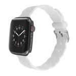 Snowflake Silicone Watch Band For Apple Watch Series 8&7 41mm / SE 2&6&SE&5&4 40mm / 3&2&1 38mm(White)