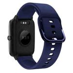 For ID205 / Willful SW021 19mm Electroplating Buckle Silicone Watch Band(Midnight Blue)