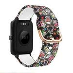 For ID205 / Willful SW021 19mm Silicone Printing Watch Band(Color Skull)