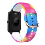 For ID205 / Willful SW021 19mm Silicone Printing Watch Band(Colorful)