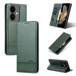 For vivo Y78+/Y78 Global AZNS Magnetic Calf Texture Leather Phone Case(Dark Green)