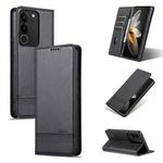 For vivo S17 Pro AZNS Magnetic Calf Texture Leather Phone Case(Black)