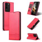 For vivo S17 Pro AZNS Magnetic Calf Texture Leather Phone Case(Red)