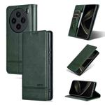 For vivo X100 AZNS Magnetic Calf Texture Leather Phone Case(Dark Green)