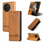 For vivo S18e AZNS Magnetic Calf Texture Leather Phone Case(Light Brown)