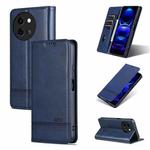 For vivo Y200i 5G/Y38/T3x AZNS Magnetic Calf Texture Leather Phone Case(Dark Blu)