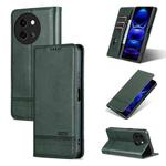 For vivo Y200i 5G/Y38/T3x AZNS Magnetic Calf Texture Leather Phone Case(Dark Green)