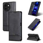 For vivo Y200i 5G/Y38/T3x AZNS Magnetic Calf Texture Leather Phone Case(Black)