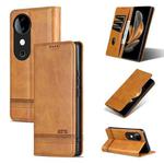 For vivo S19 AZNS Magnetic Calf Texture Leather Phone Case(Light Brown)