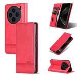 For vivo X100s AZNS Magnetic Calf Texture Leather Phone Case(Red)
