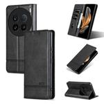 For vivo X100 Ultra AZNS Magnetic Calf Texture Leather Phone Case(Black)