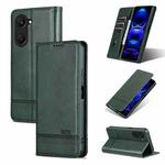 For vivo Y37 / Y37m 5G / Y36t 5G AZNS Magnetic Calf Texture Leather Phone Case(Dark Green)