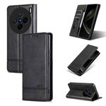 For vivo X200 AZNS Magnetic Calf Texture Leather Phone Case(Black)