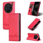 For vivo X200 Pro mini AZNS Magnetic Calf Texture Leather Phone Case(Red)