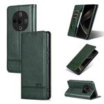 For vivo Y300 AZNS Magnetic Calf Texture Leather Phone Case(Dark Green)