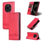 For vivo Y300 AZNS Magnetic Calf Texture Leather Phone Case(Red)