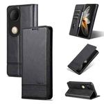 For vivo S20 AZNS Magnetic Calf Texture Leather Phone Case(Black)