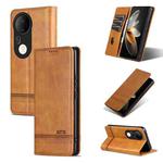 For vivo S20 Pro AZNS Magnetic Calf Texture Leather Phone Case(Light Brown)