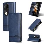 For vivo S20 Pro AZNS Magnetic Calf Texture Leather Phone Case(Dark Blu)